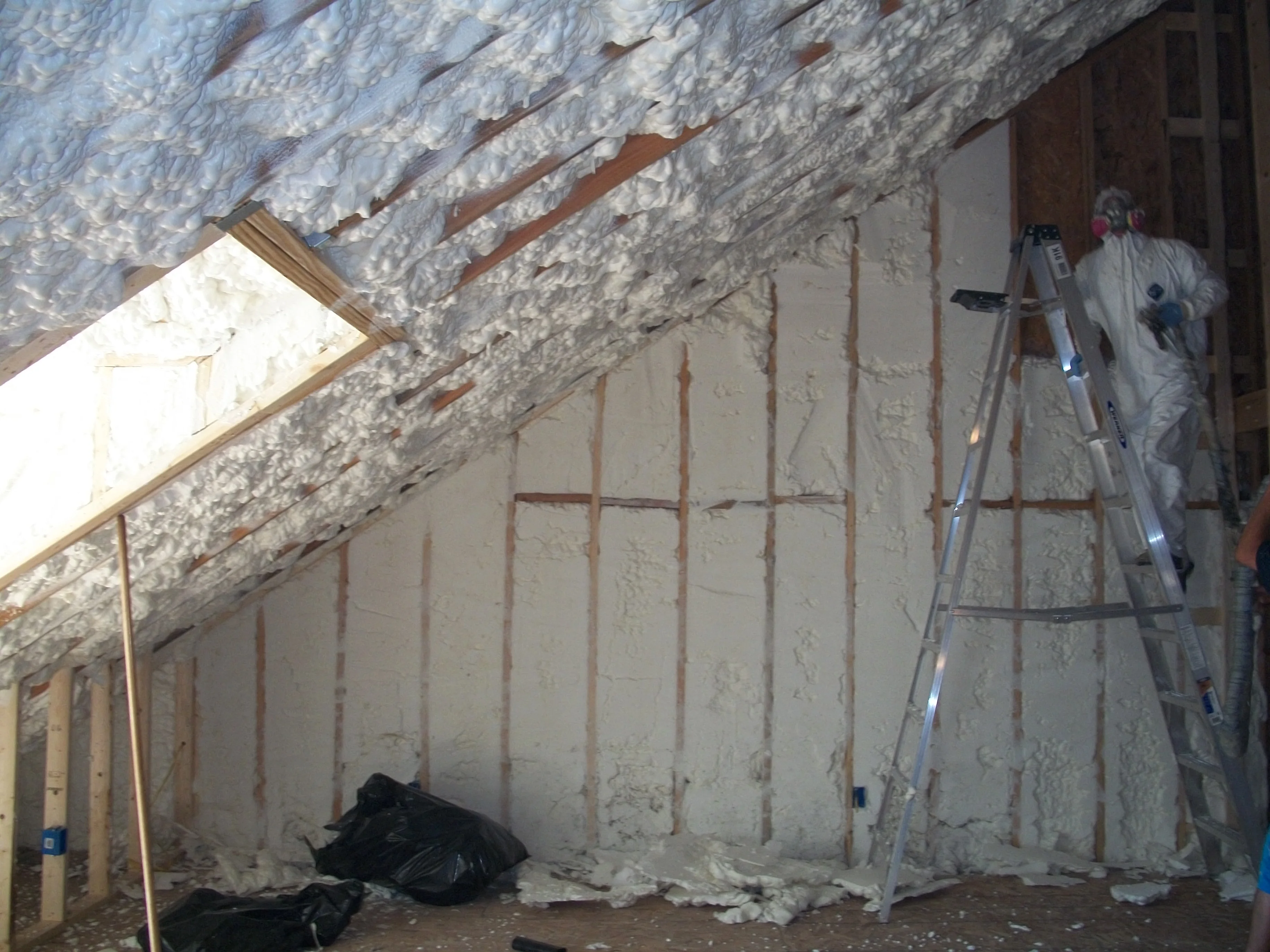 Attic Spray Foam Insulation Indiana project photo from Captain Spray Foam