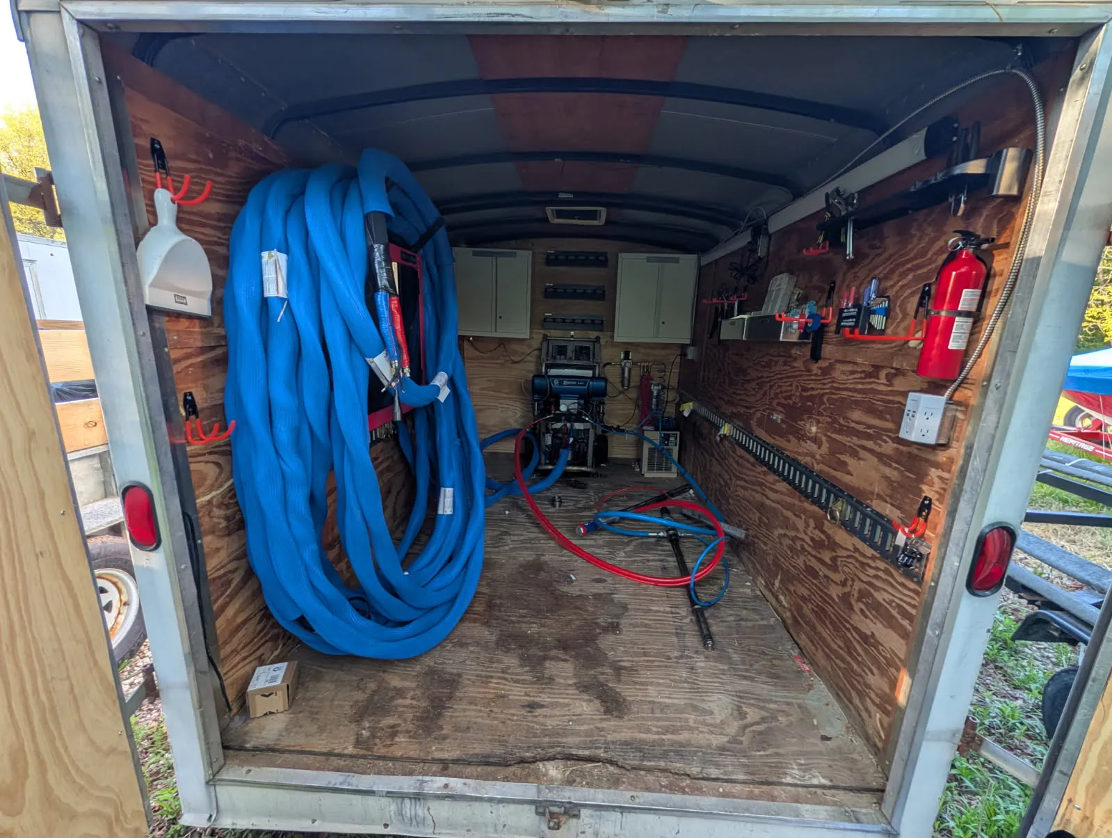 Inside the rental rig